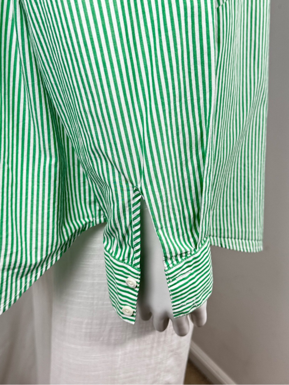 Favorite Daughter The Door’s Always Open Ex-Boyfriend Shirt Green Stripe S - Picture 8 of 11